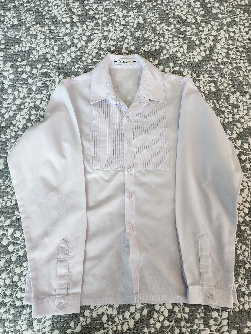 Boy's Suit 6-Piece Grey Pinstripe Formal Vest Set, Size 12